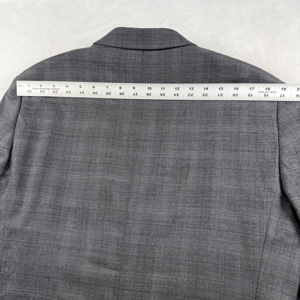 Jos A Bank 1905 2 Pc Suit Men 42S 36x28 Slim Fit Gray Plaid Wool Spandex Stretch - Picture 9 of 16
